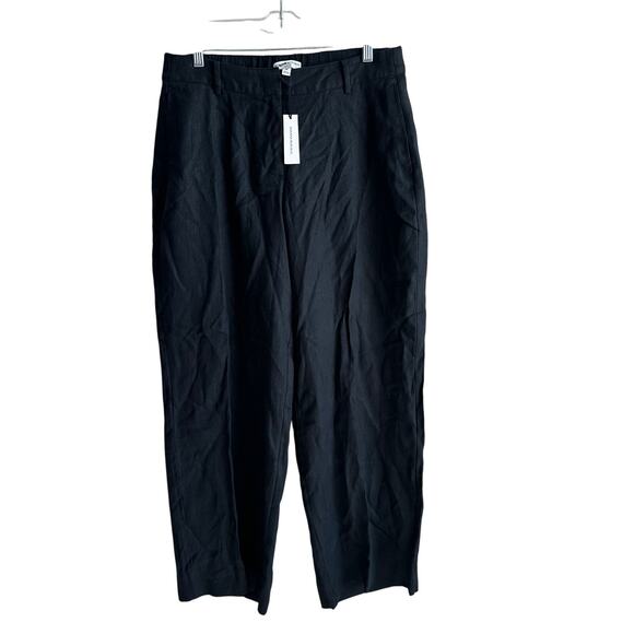 Banana Republic The Everyday Wide Leg Linen Pant Black M 713516 - Picture 3 of 12